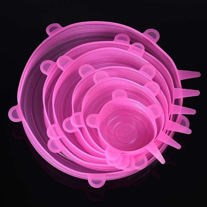 Kit 6 Peças Tampas de Silicone VEDA-TUDO Original - Inov&tec