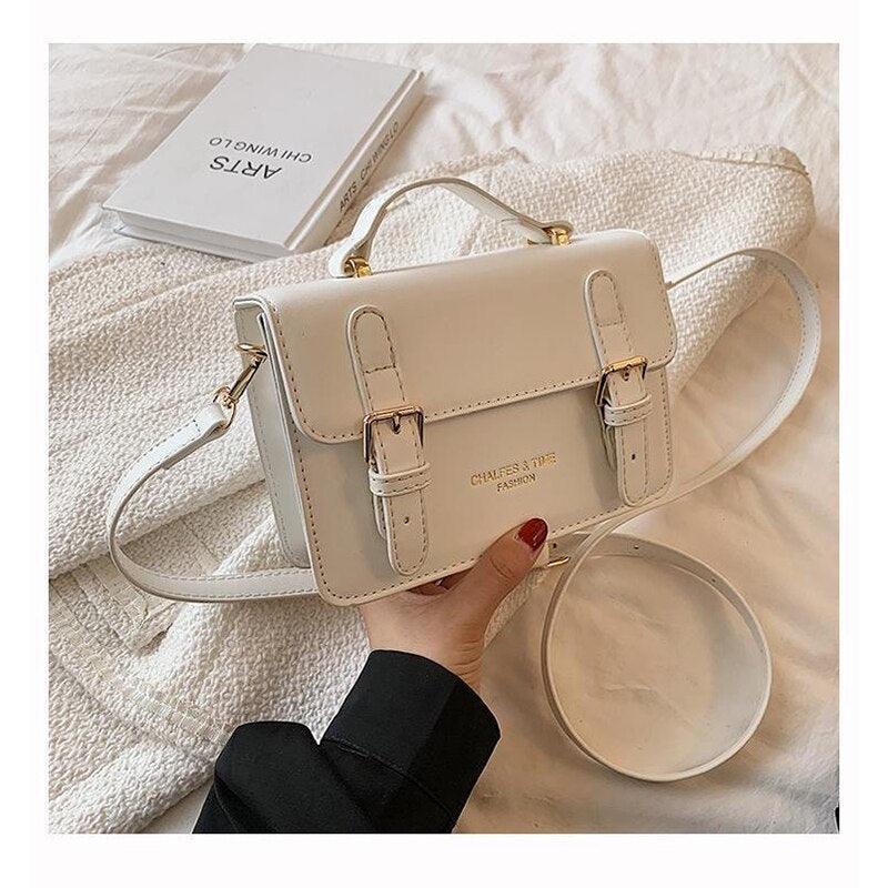 Bolsa Feminina Fashion CHALFES & TIME - Bolsa de Ombro em Couro PU - Inov&tec