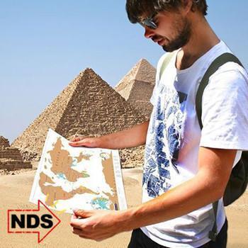 Mapa Mundi de Raspar - Mostre suas viagens!