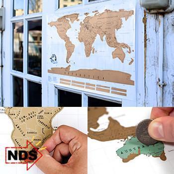 Mapa Mundi de Raspar - Mostre suas viagens!