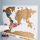 Mapa Mundi de Raspar - Mostre suas viagens!