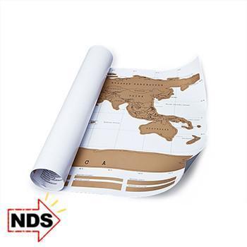 Mapa Mundi de Raspar - Mostre suas viagens!