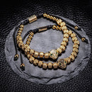 Kit de 3 Pulseiras Banhadas a Ouro e Prata Cravejadas com Cristais De Zircônia LUXURY PANTHER