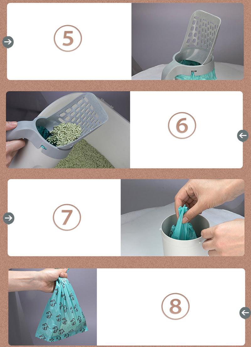 Pá Higiênica Para Gatos CAT POOP Com Sacos Embutidos Autolimpante - Inov&tec