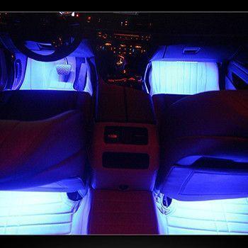 4 Peças de Kit de iluminação LED - Conecte e aproveite com carregadomento no acendedor de cigarro do Carro!