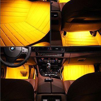 4 Peças de Kit de iluminação LED - Conecte e aproveite com carregadomento no acendedor de cigarro do Carro!