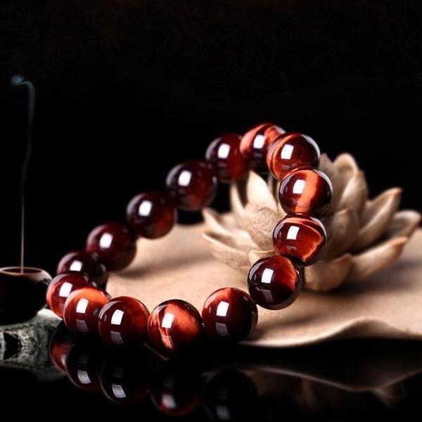 Pulseira da Paixão - Olhos de Tigre Vermelho