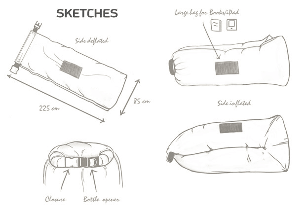 Espreguiçadeira inflável ao ar livre - Perfeita para Acampamentos, Praias ou Piqueniques!