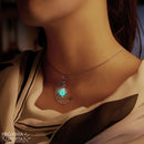 Colar Lua e Coração que Brilha no Escuro - Lunar Glow