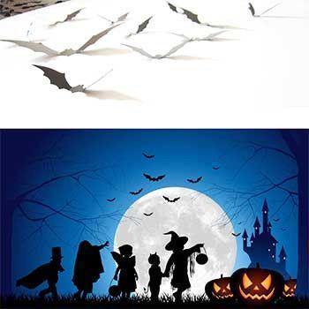 12 Peças de Adesivo de Parede para Decoração de Morcego 3D