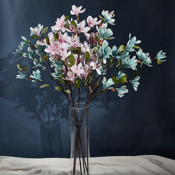 Flores de Magnólia de Seda Artificial