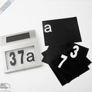 Placa de Porta para Endereços em Aço Inoxidável LED à Energia Solar