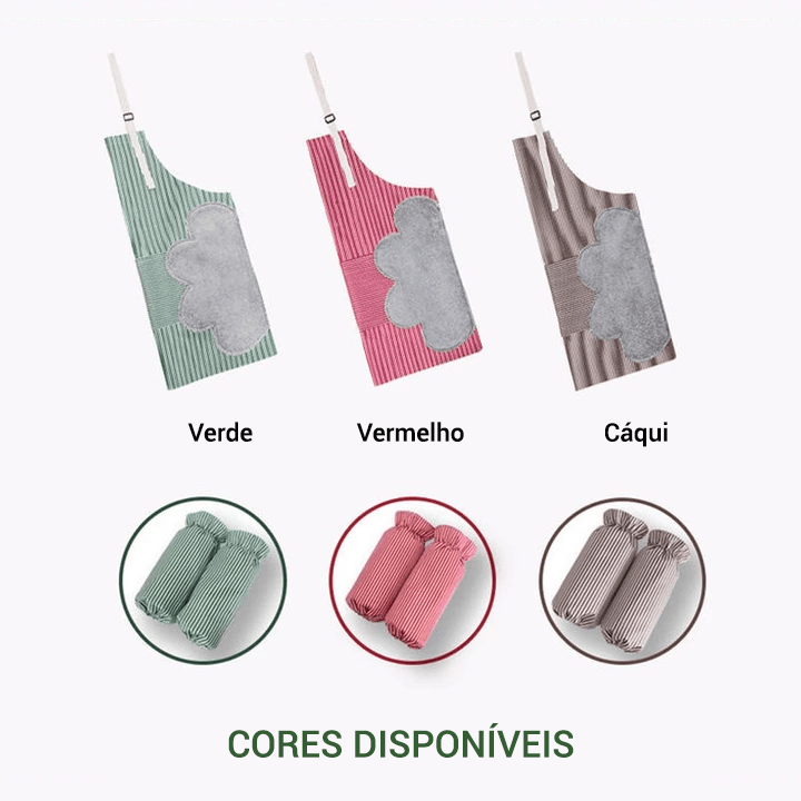 Avental de Cozinha Impermeável Multifuncional Estampado Easy Cook