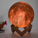 Luz de Galáxia Colorida 3D (Com Suporte de Madeira)