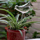 2 Peças de Auto-Regador em Vidro para Plantas em Formato de Passarinhos