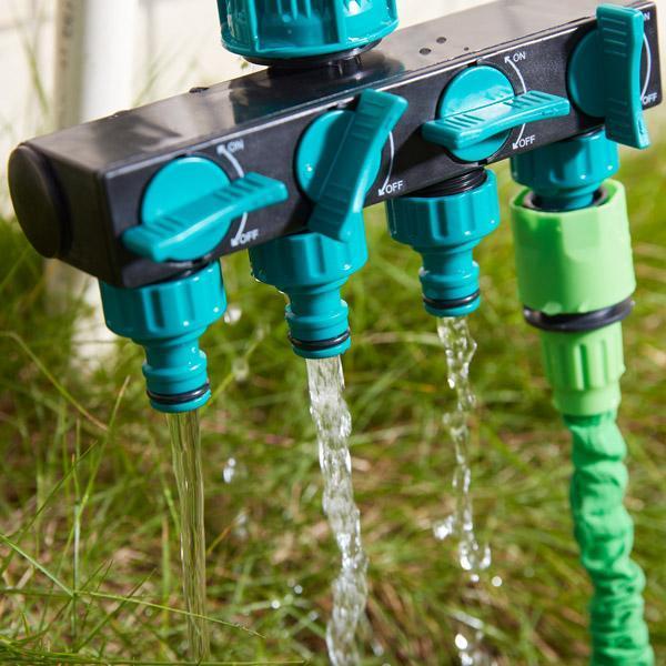 Conector de Mangueira de Jardinagem de 4 Vias FlowMaster