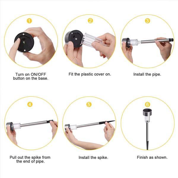 Luzes de Jardim Led Multi-Cor com Carga Solar - Solar Magic Garden Lights