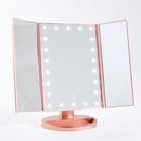 Espelho de Maquiagem Dobrável - Iluminação com 22 Lâmpadas de LED