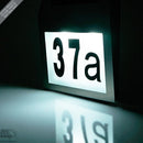 Placa de Porta para Endereços em Aço Inoxidável LED à Energia Solar