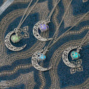 Colar Lua e Coração que Brilha no Escuro - Lunar Glow