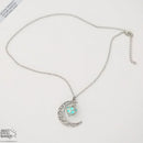 Colar Lua e Coração que Brilha no Escuro - Lunar Glow