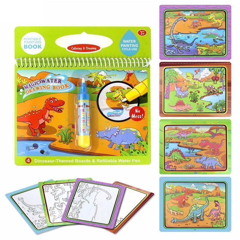 kit 2 Livros Infantis para Colorir à Base de Água Magic Fun