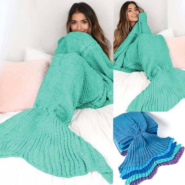 Cobertor Feito a Mão de Cauda de Sereia