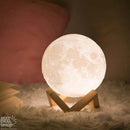 Lua Luminária 3D (com Stand em Madeira) - MoonLight