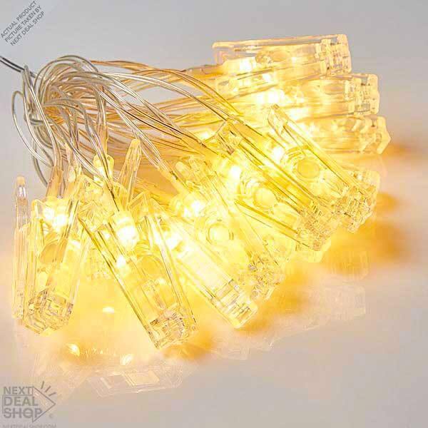 Cordão de Luzes Led com Pregadores para Fotografias - Photo Clip Lights