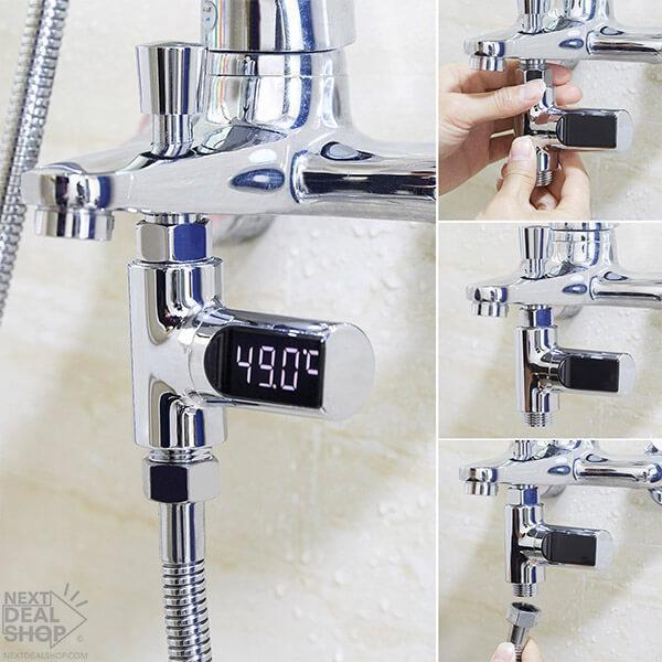 Termômetro LED Digital para Chuveiro sem Bateria - Showertime Tech