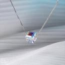 Colar Cubo de Cristal Iridescente - Crystal Cube