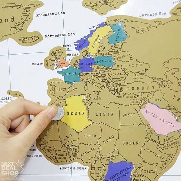 Mapa Mundi de Raspar - Mostre suas viagens!