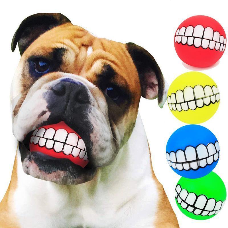 2 pcs Bola de Pet com Dentes Engraçados - DentaPlay