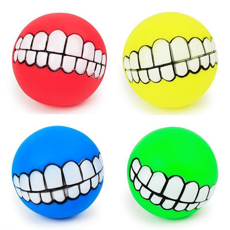 2 pcs Bola de Pet com Dentes Engraçados - DentaPlay