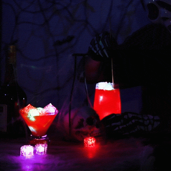 12 Pcs Cubos LED Ativados por Água - Magic Glow Ice