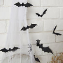 12 Peças de Adesivo de Parede para Decoração de Morcego 3D