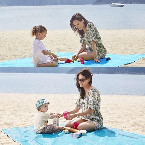 Tapete Esteira para Praia e Camping Vazada em Nylon