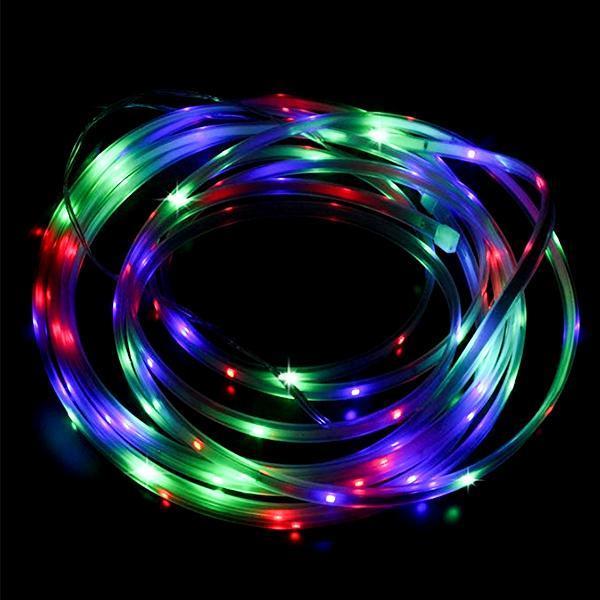 Fita de Luz LED de 5m à Energia Solar com 2 Modos de Iluminação à Prova D'água