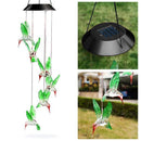 Sinos de Vento de Luz Beija-Flor Alimentada à Energia Solar
