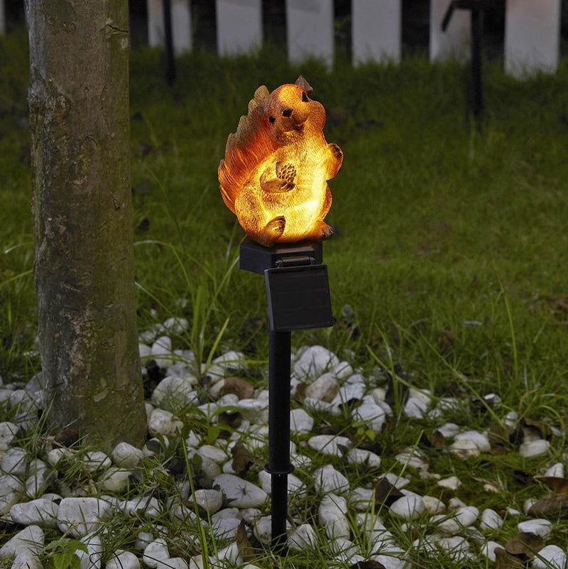 Esquilo de Luz Decorativa de Jardim à Energia Solar