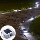 2 peças de Luzes LED Resistentes para Entrada de Automóveis à Energia Solar