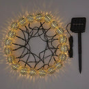 Fio com 20 Bolas de Metal LED com 8 Modos de Iluminação à Energia Solar