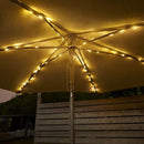 Luz de Guarda-Chuva de LED à Energia Solar com 8 Cordas e 104 LEDs