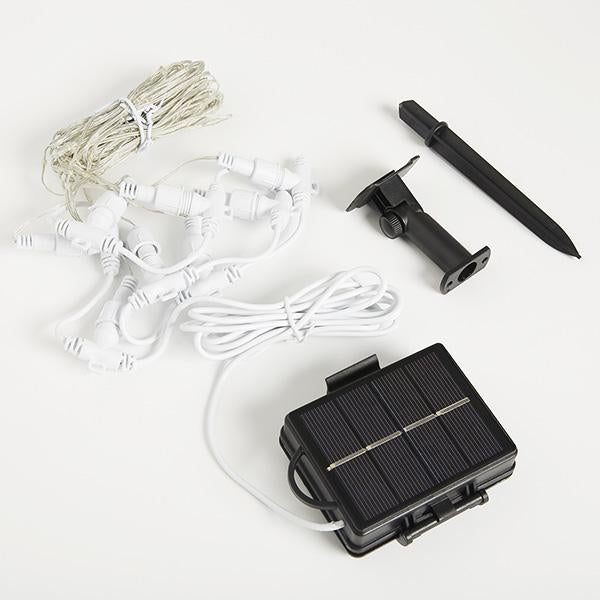 Luz de Guarda-Chuva de LED à Energia Solar com 8 Cordas e 104 LEDs