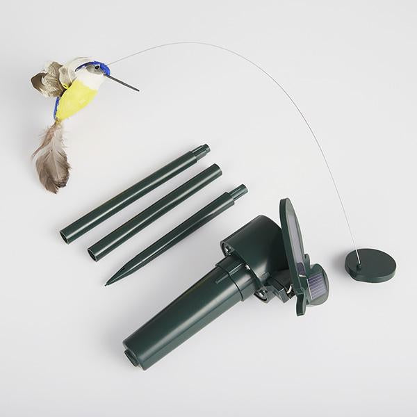 Decoração de Jardim Giratória Movida à Energia Solar Borboleta e Pássaro