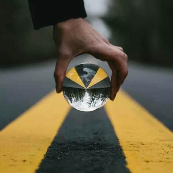 Bola Decorativa de Cristal Translúcida