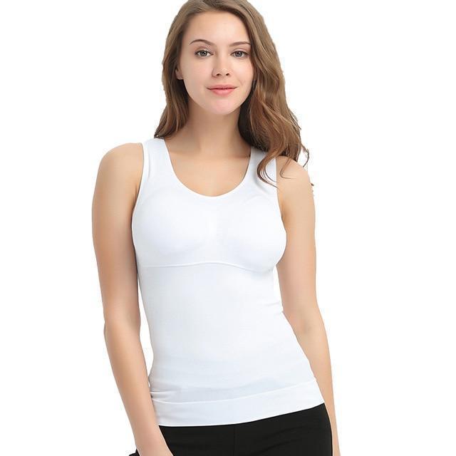 Regata Modeladora Corporal Feminina com Bojo Removível de Compressão Stay Fabulous