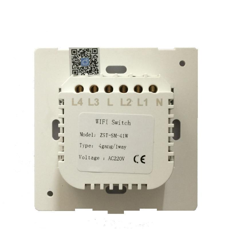 Smart Interruptor Wifi Touch Screen Wallpad 4 Teclas
