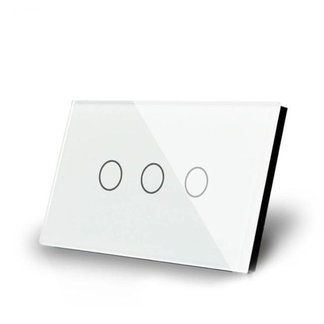 Smart Interruptor Wifi Touch Screen Wallpad 3 Teclas - Retangular