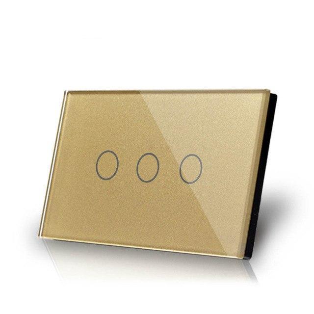 Smart Interruptor Wifi Touch Screen Wallpad 3 Teclas - Retangular